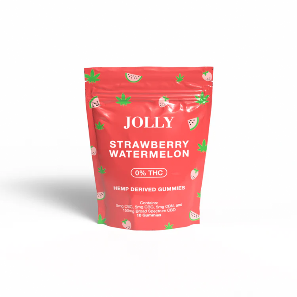 Jolly CBD Gummies (165mg 10ct Pouch) | 0% THC - Strawberry Watermelon