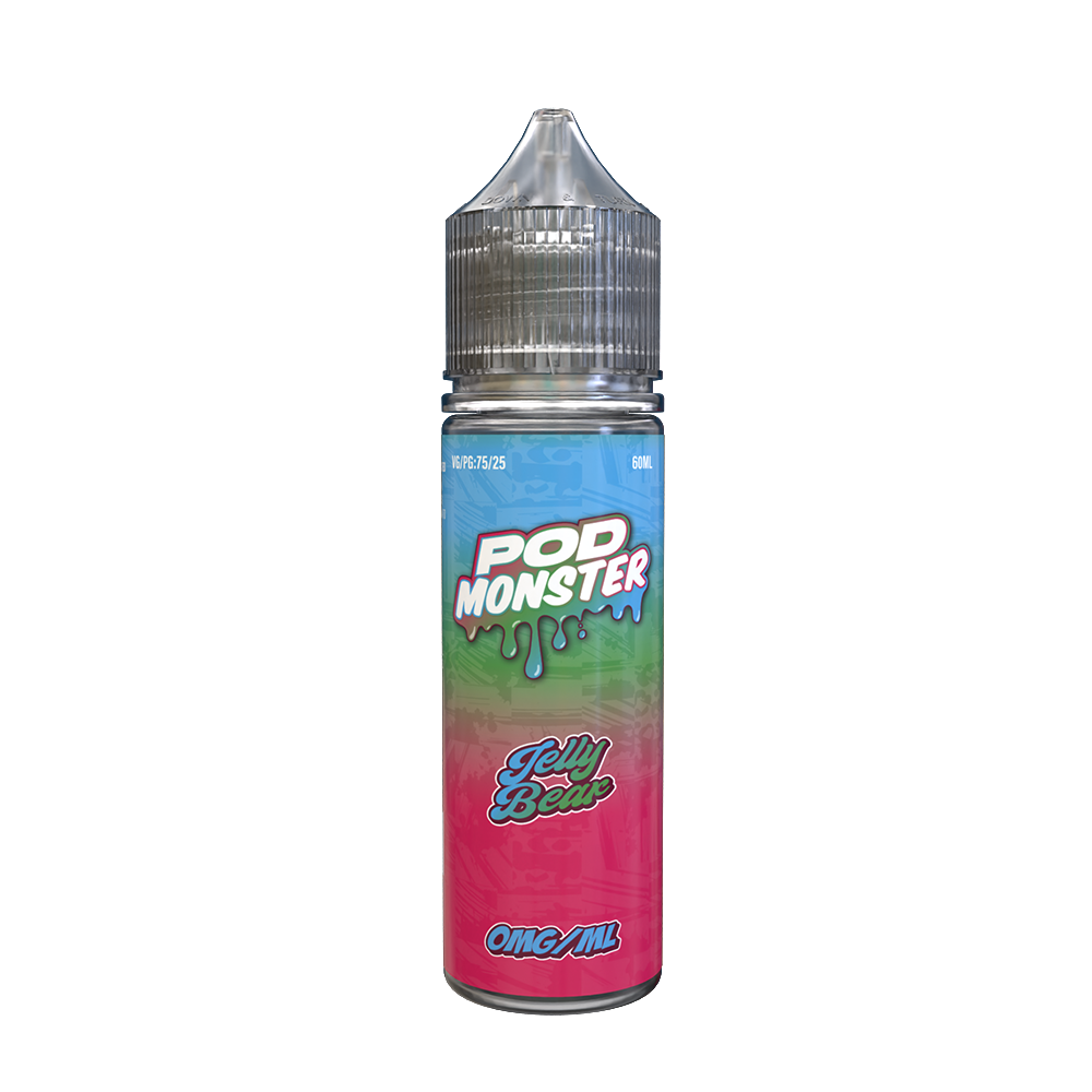 Pod Monster Series E-Liquid 60mL (Freebase) - Jelly Bear