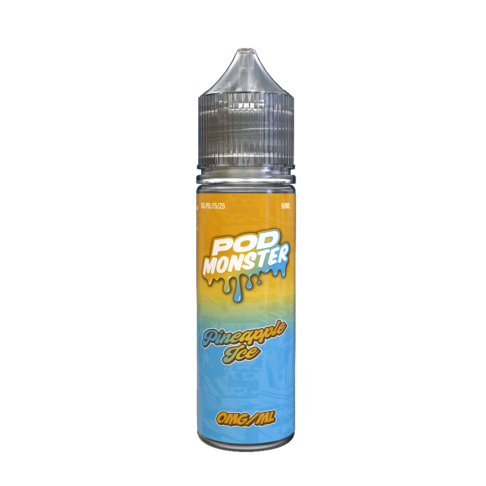 Pod Monster Series E-Liquid 60mL (Freebase)  - Pineapple Ice