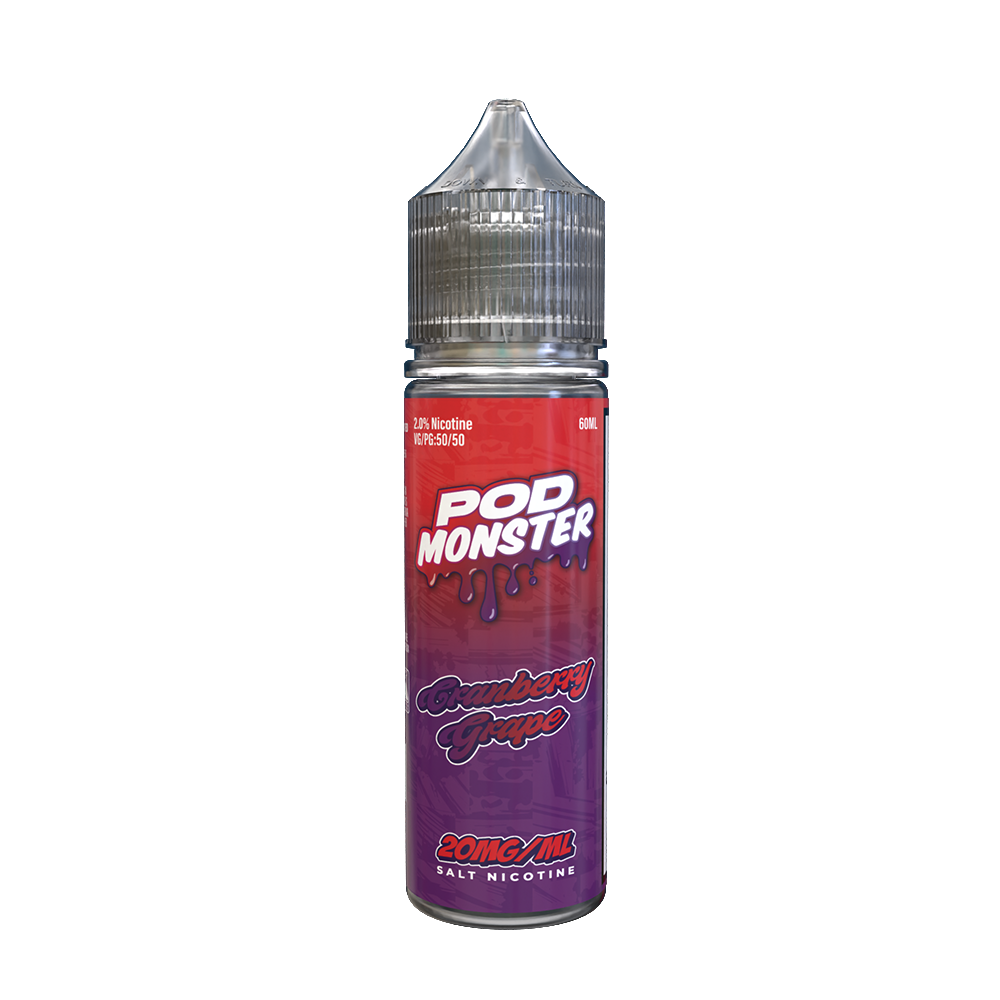 Pod Monster Series E-Liquid 60mL (Salt Nic) - Cranberry Grape