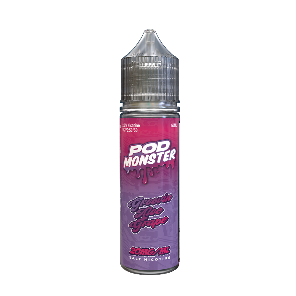 Pod Monster Series E-Liquid 60mL (Salt Nic) - Groovin Aloe Grape