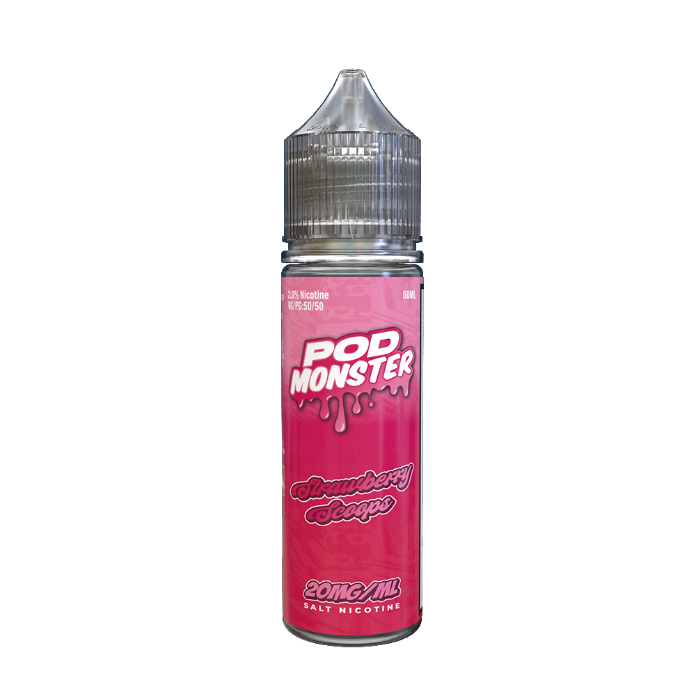 Pod Monster Series E-Liquid 60mL (Salt Nic) - Strawberry Scoops