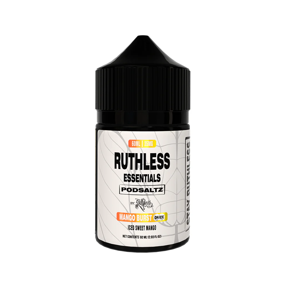 Ruthless Essentials Salt Series E-Liquid | 60mL | Salt Nic | Mango Burst on Ice