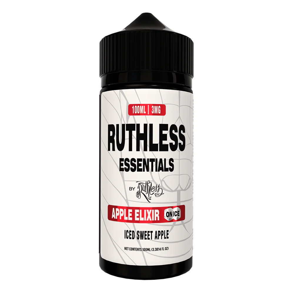 Ruthless Essentials Series E-Liquid | 100mL | 3mg | Freebase | Apple Elixir on Ice
