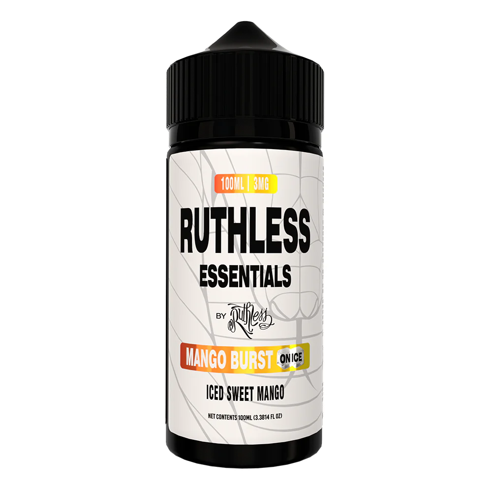Ruthless Essentials Series E-Liquid | 100mL | 3mg | Freebase | Mango Burst on Ice