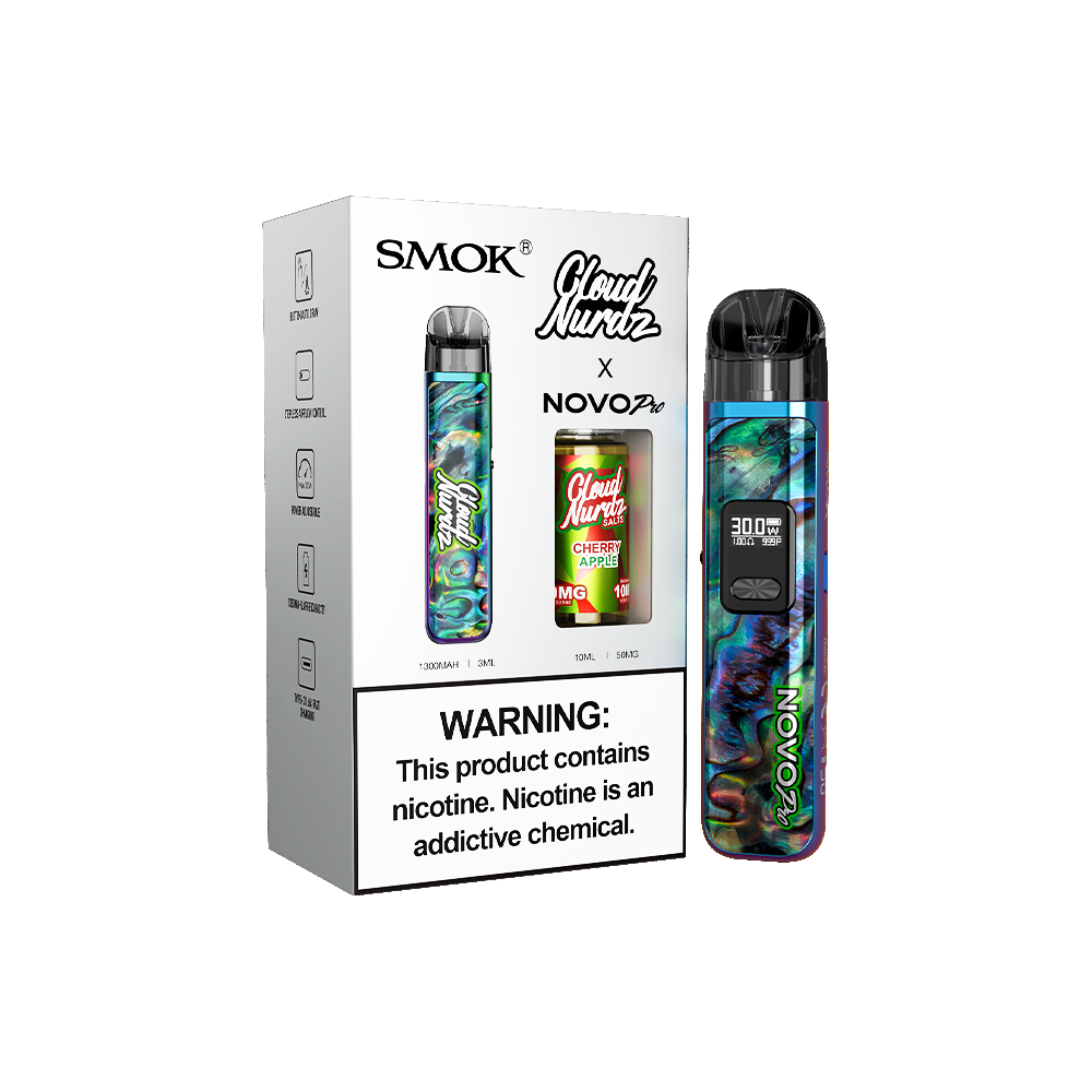 Collab Bundle – SMOK Novo Pro Device + Daddy’s Vapor 10mL Juice - Cherry Apple with packaging