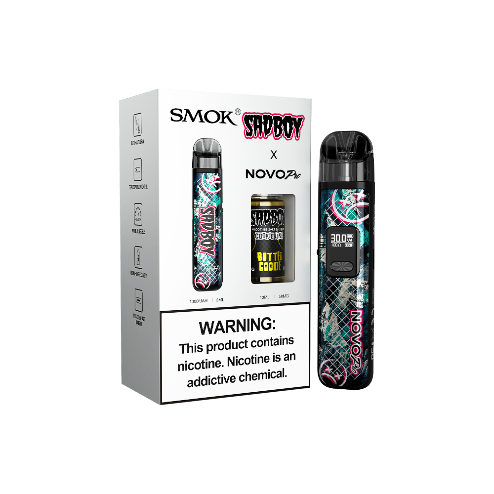 Collab Bundle – SMOK Novo Pro Device + Daddy’s Vapor 10mL Juice - Butter Cookie with packaging