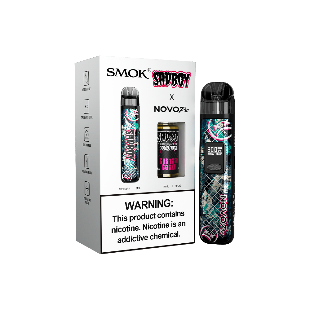 Collab Bundle – SMOK Novo Pro Device + Daddy’s Vapor 10mL Juice - Custard Cookie with packaigng