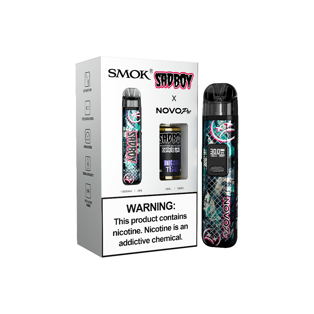 Collab Bundle – SMOK Novo Pro Device + Daddy’s Vapor 10mL Juice - Unicorn Tears with packaging