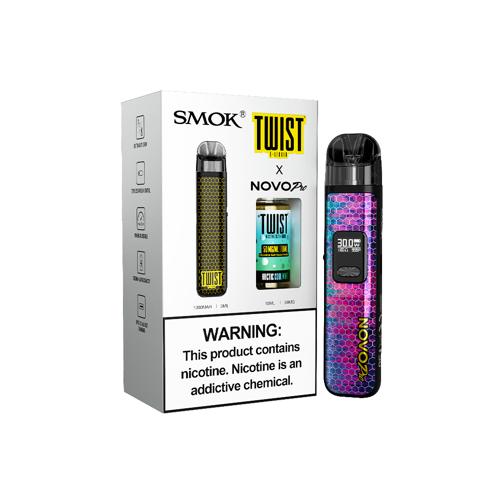 Collab Bundle – SMOK Novo Pro Device + Daddy’s Vapor 10mL Juice - Arctic Cool Mint with packaging