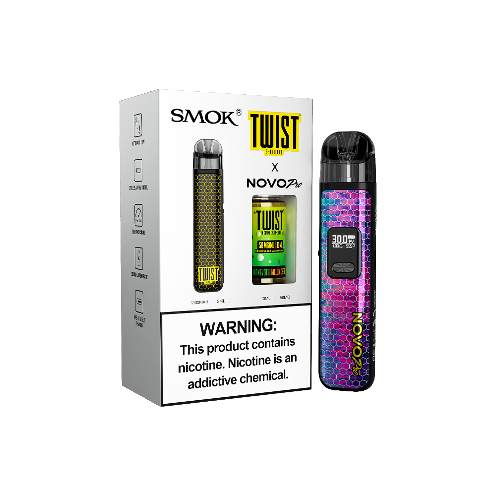 Collab Bundle – SMOK Novo Pro Device + Daddy’s Vapor 10mL Juice- Honeydew Melon Chew with packaging