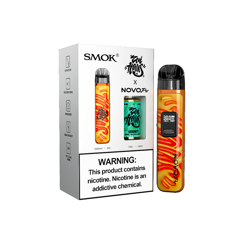 Collab Bundle – SMOK Novo Pro Device + Daddy’s Vapor 10mL Juice - Serenity with packaging