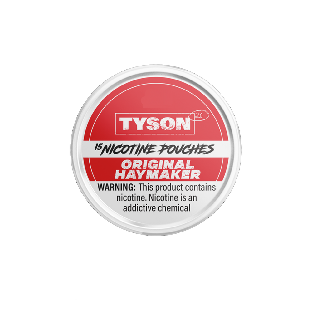 Tyson 2.0 Nicotine Pouches (15ct Can)(5-Can Pack) - Original Haymaker