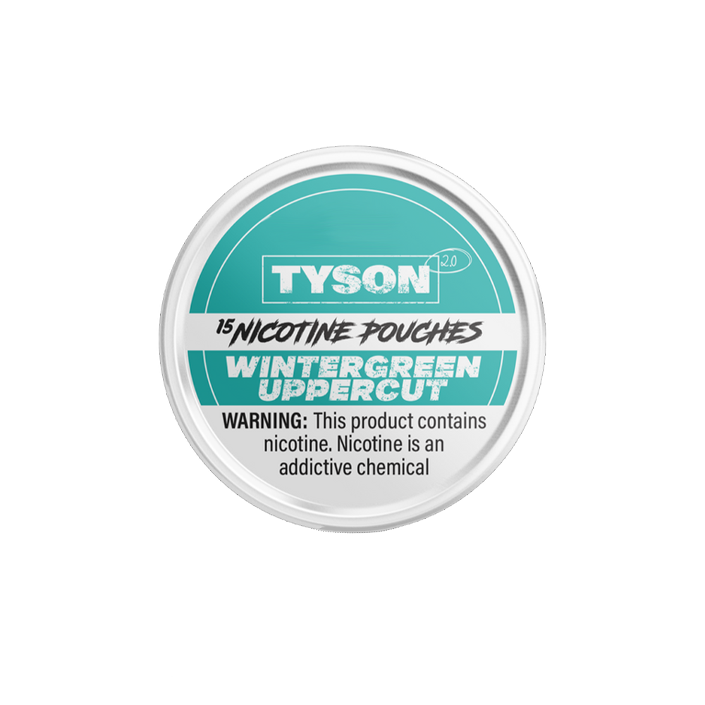 Tyson 2.0 Nicotine Pouches (15ct Can)(5-Can Pack) - Wintergreen Uppercut