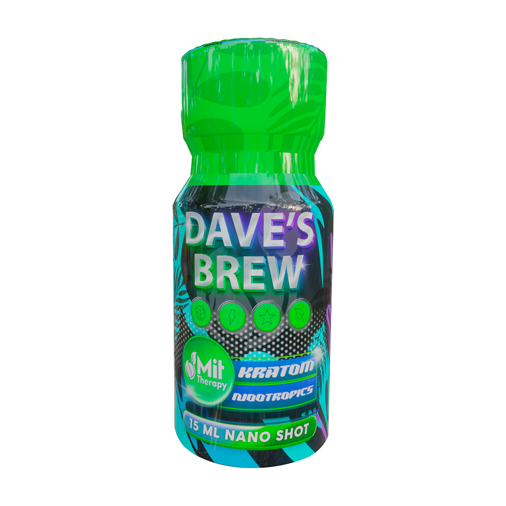 MIT Therapy Kratom Liquid Shots 250mg 15mL (12pc Display) - Dave's Brew