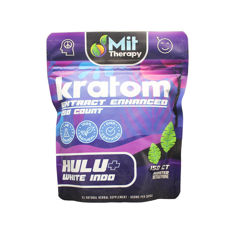 MIT Therapy Kratom Capsules (650mg 150ct Pouch)- Hulu/ White Indo