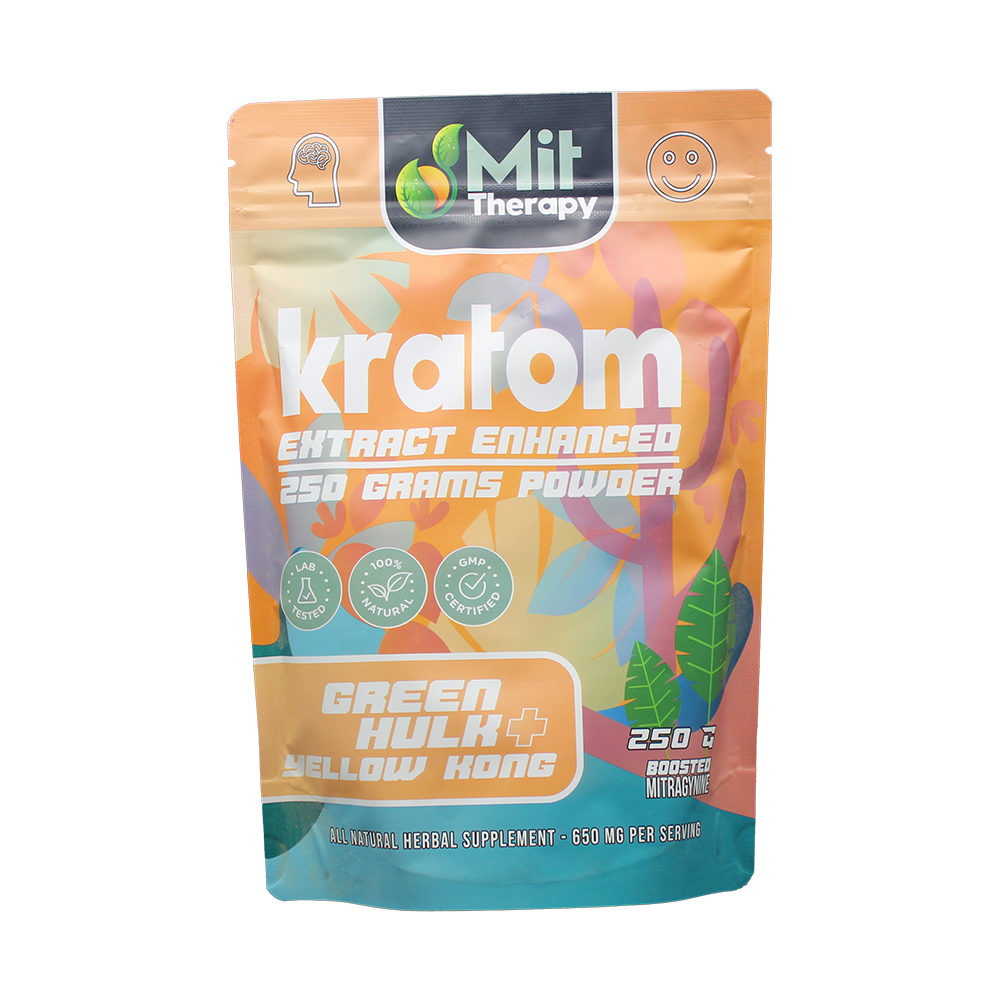 MIT Therapy Kratom Powder (650mg 250g Pouch) - Green Hulk/ Yellow Kong