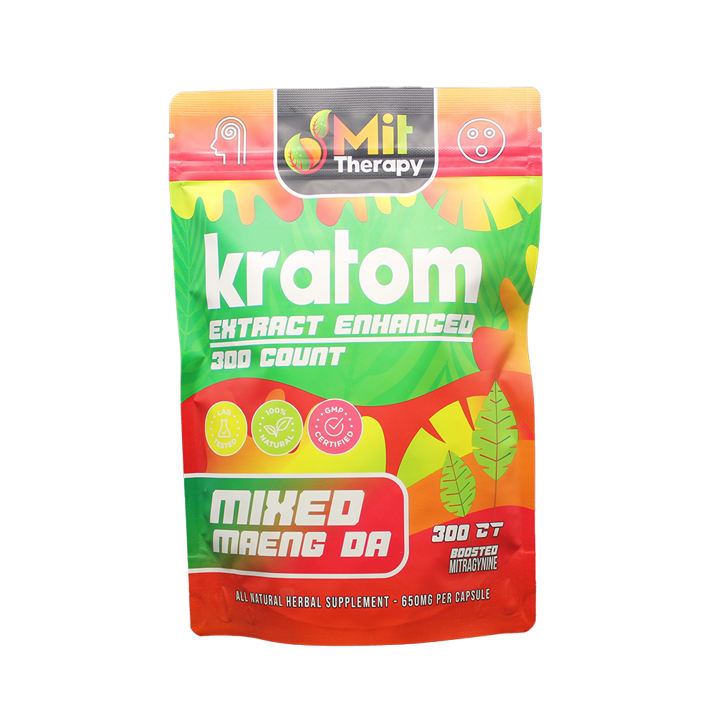 MIT Therapy Kratom Capsules (650mg 300ct Pouch) - Mixed Maeng Da