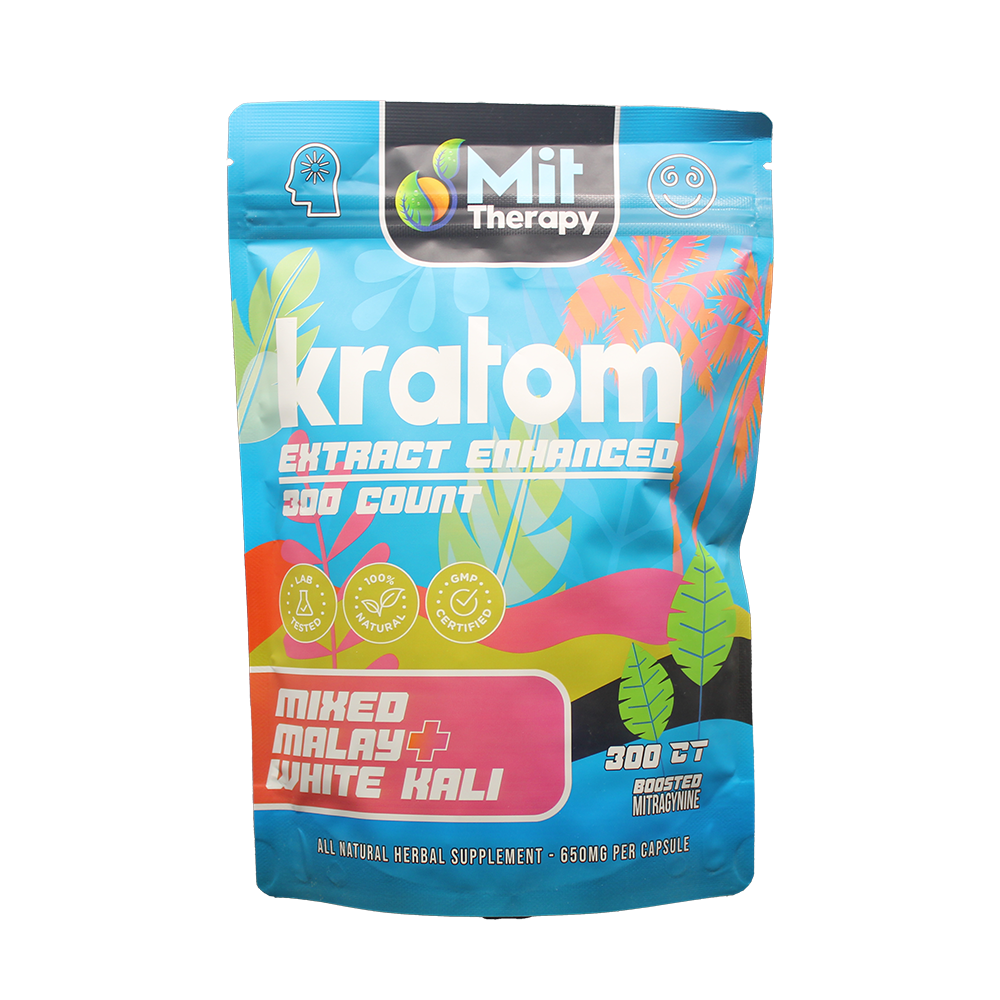 MIT Therapy Kratom Capsules (650mg 300ct Pouch)- Mixed Malay/ White Kali