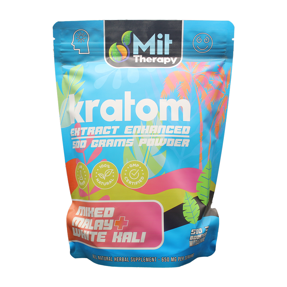 MIT Therapy Kratom Powder (650mg 500g Pouch) - Mixed Malay/ White Kali