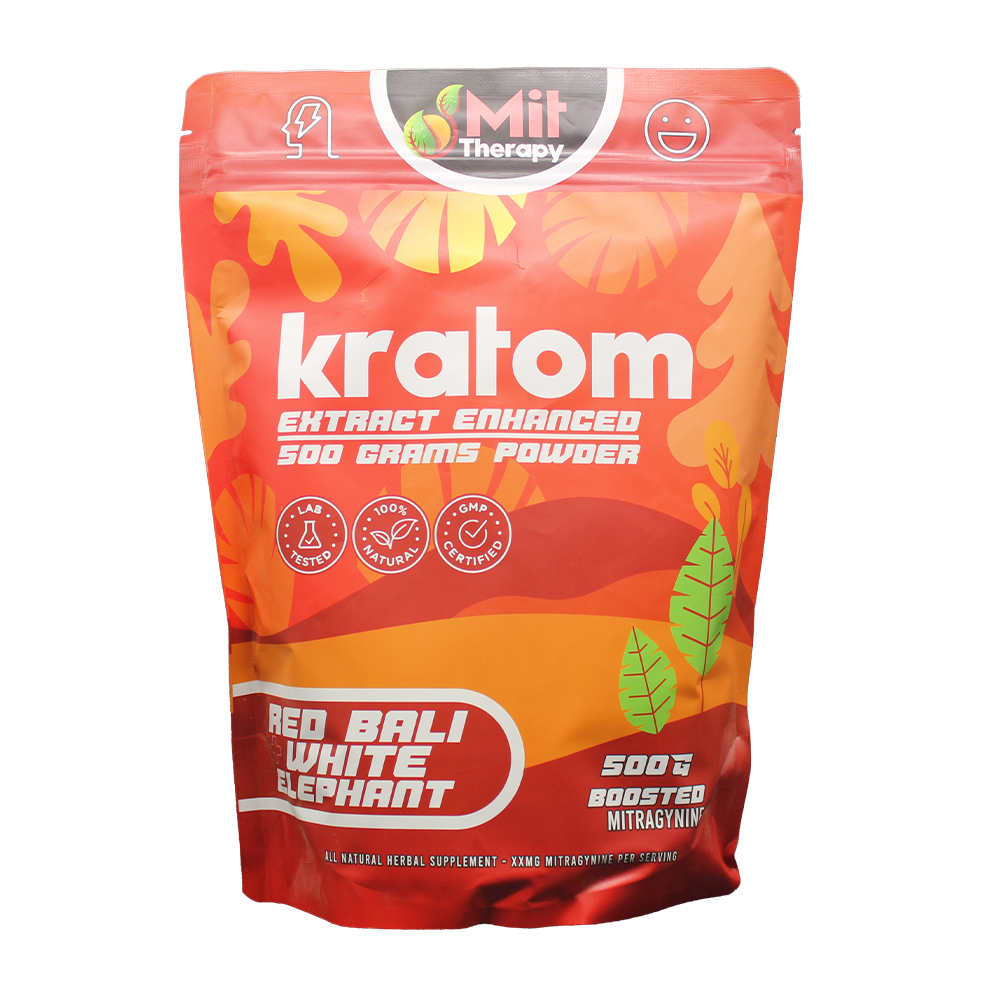 MIT Therapy Kratom Powder (650mg 500g Pouch) - Red Bali/ White Elephant
