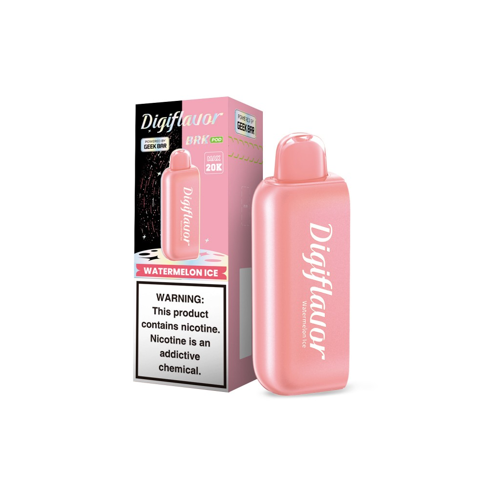 Geek Bar Digi Flavor BRK Pods | 20000 Puff | 12mL | 50mg | (Pod Only) | MOQ 5  | Watermelon Ice with packaging