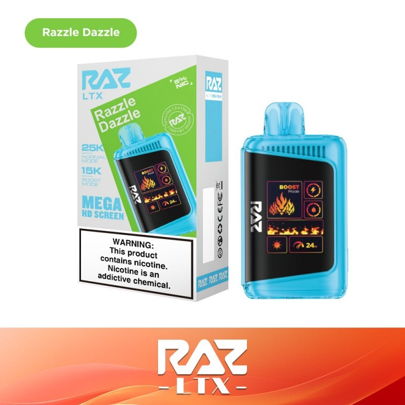 RAZ LTX Disposable | 25000 Puffs | 16mL | 50mg | MOQ 5 | Razzle Dazzle with packaging