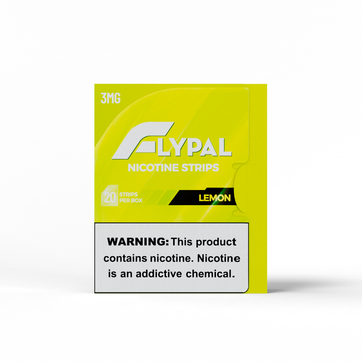 Flypal Nicotine Strips | 20ct Boxes | 5pc Display | 3mg | Lemon with packaging