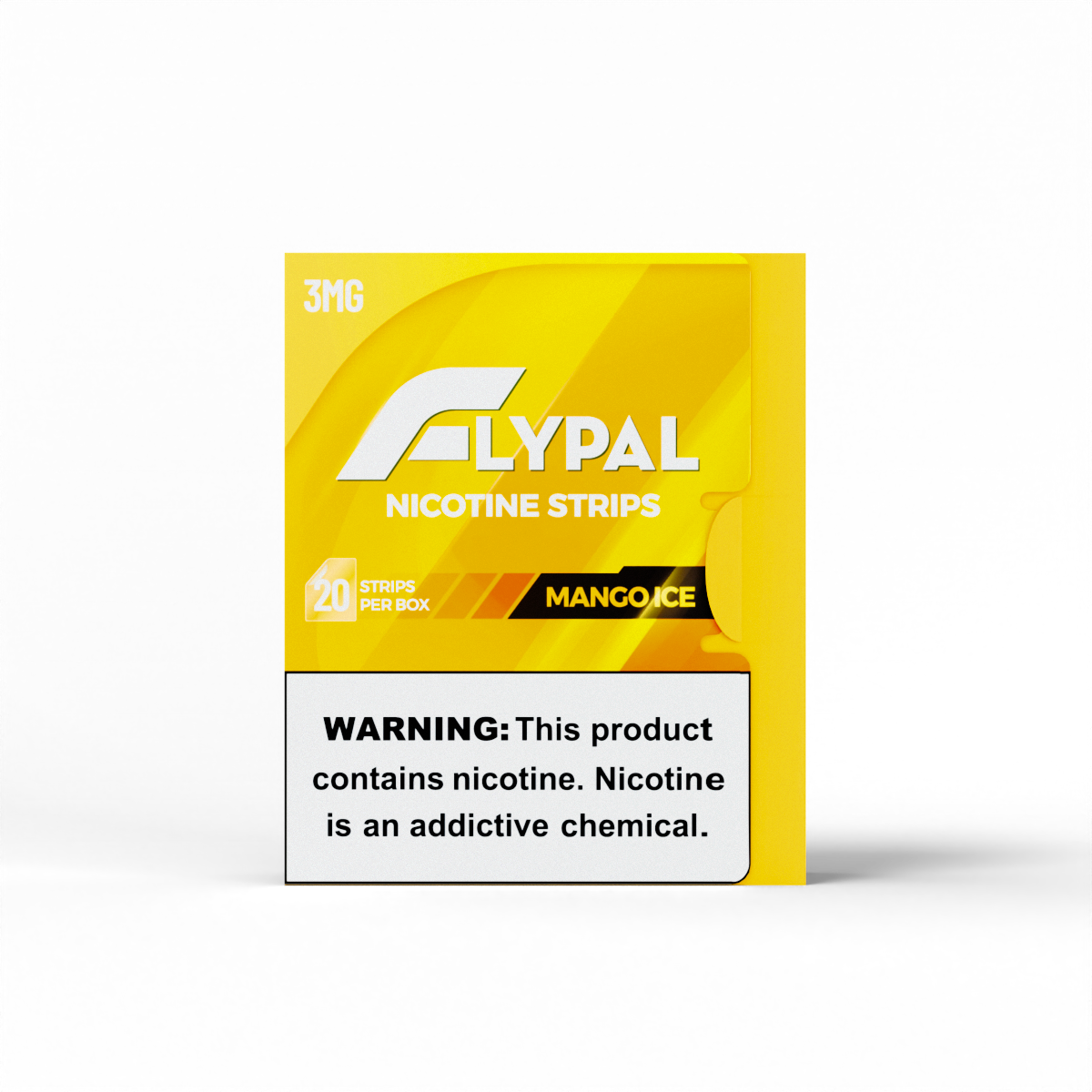 Flypal Nicotine Strips | 20ct Boxes | 5pc Display | 3mg | Mango Ice with packaging
