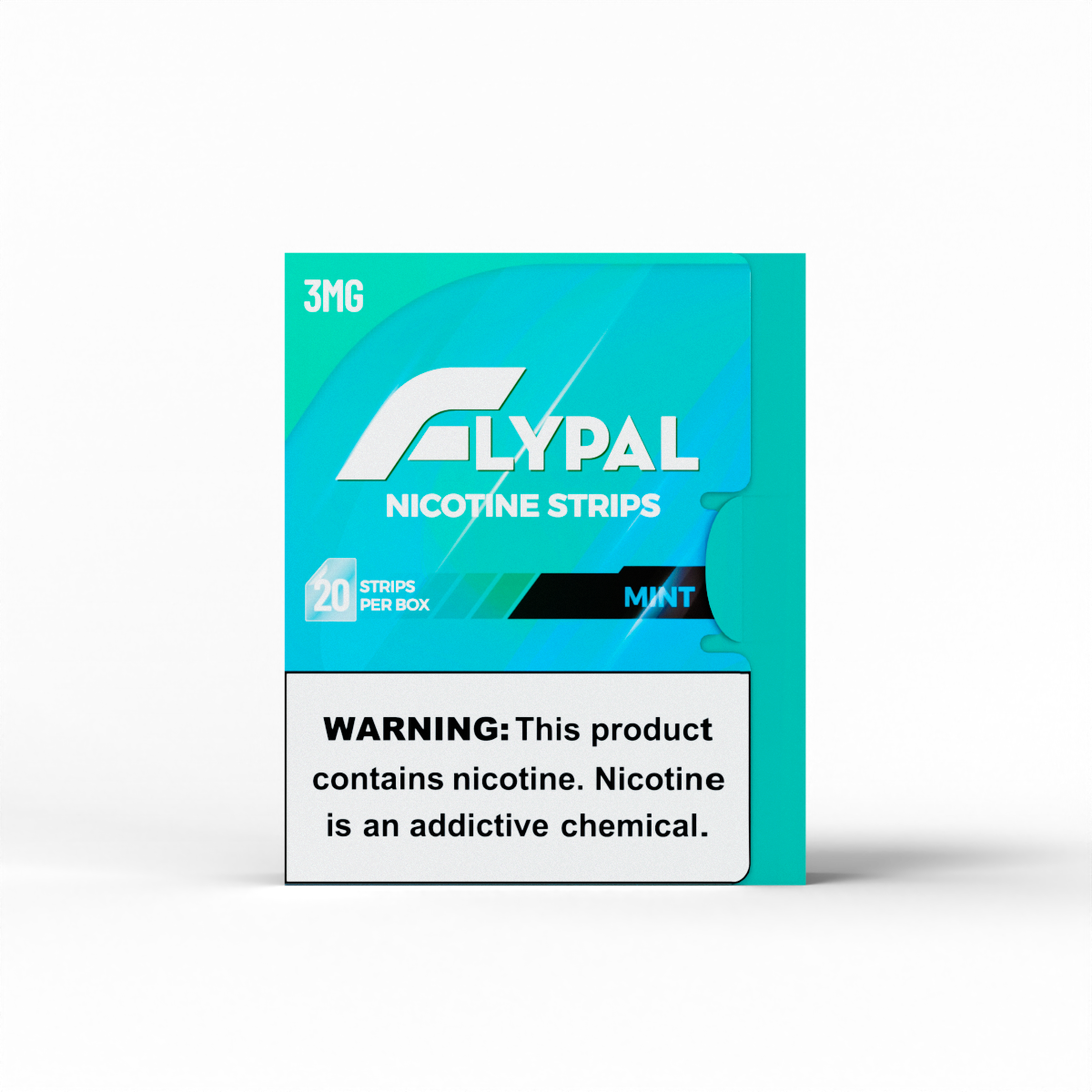 Flypal Nicotine Strips | 20ct Boxes | 5pc Display | 3mg | Mint with packaging