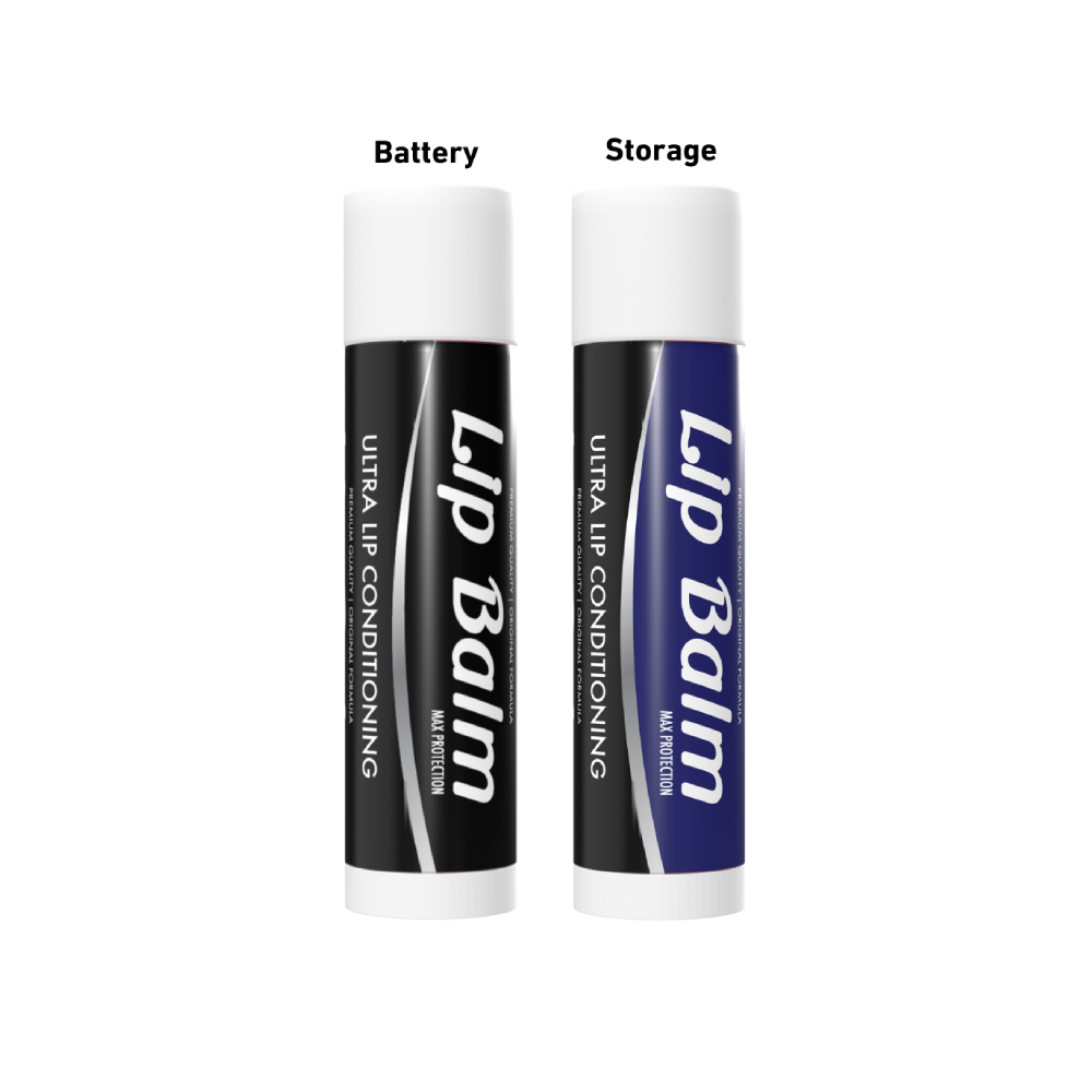 Smyle Labs Lip Balm (Chapstick) Cart Pen Battery - Blue/Black