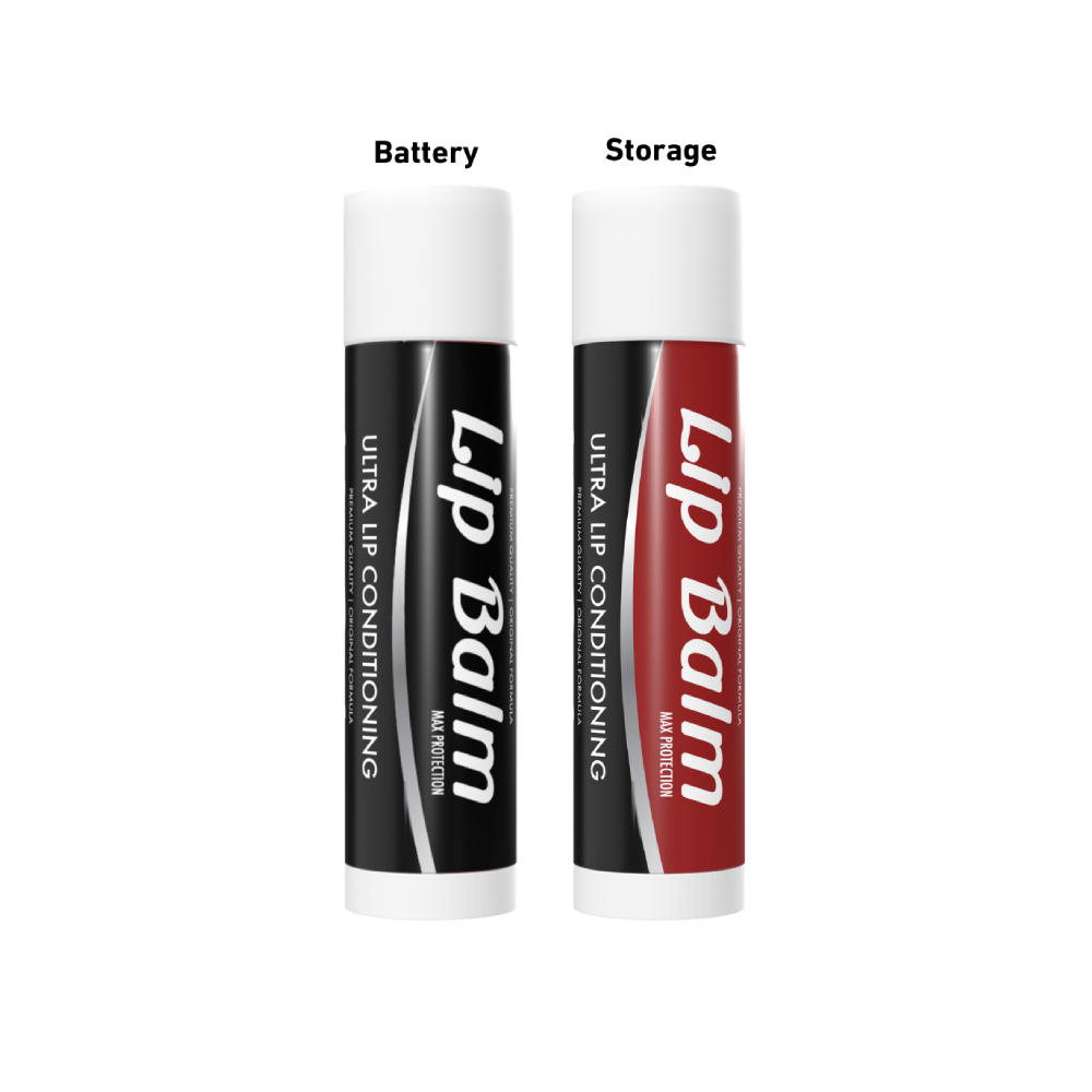 Smyle Labs Lip Balm (Chapstick) Cart Pen Battery- Red/Black