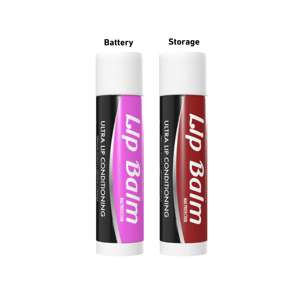 Smyle Labs Lip Balm (Chapstick) Cart Pen Battery - Red/ Pink