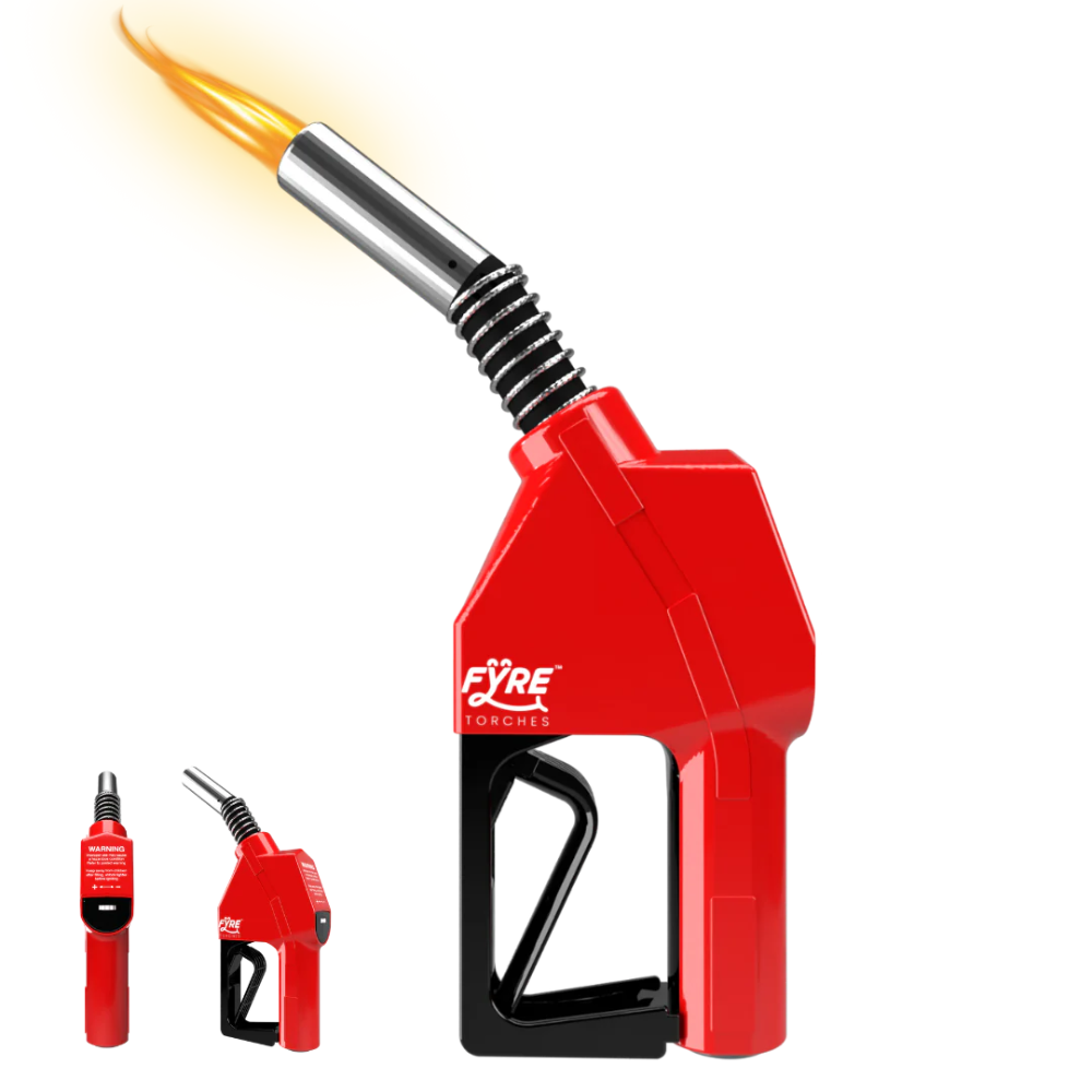 Smyle Labs Fyre “Gas Pump” Shaped Torch Refillable and Adjustable Flame - Red