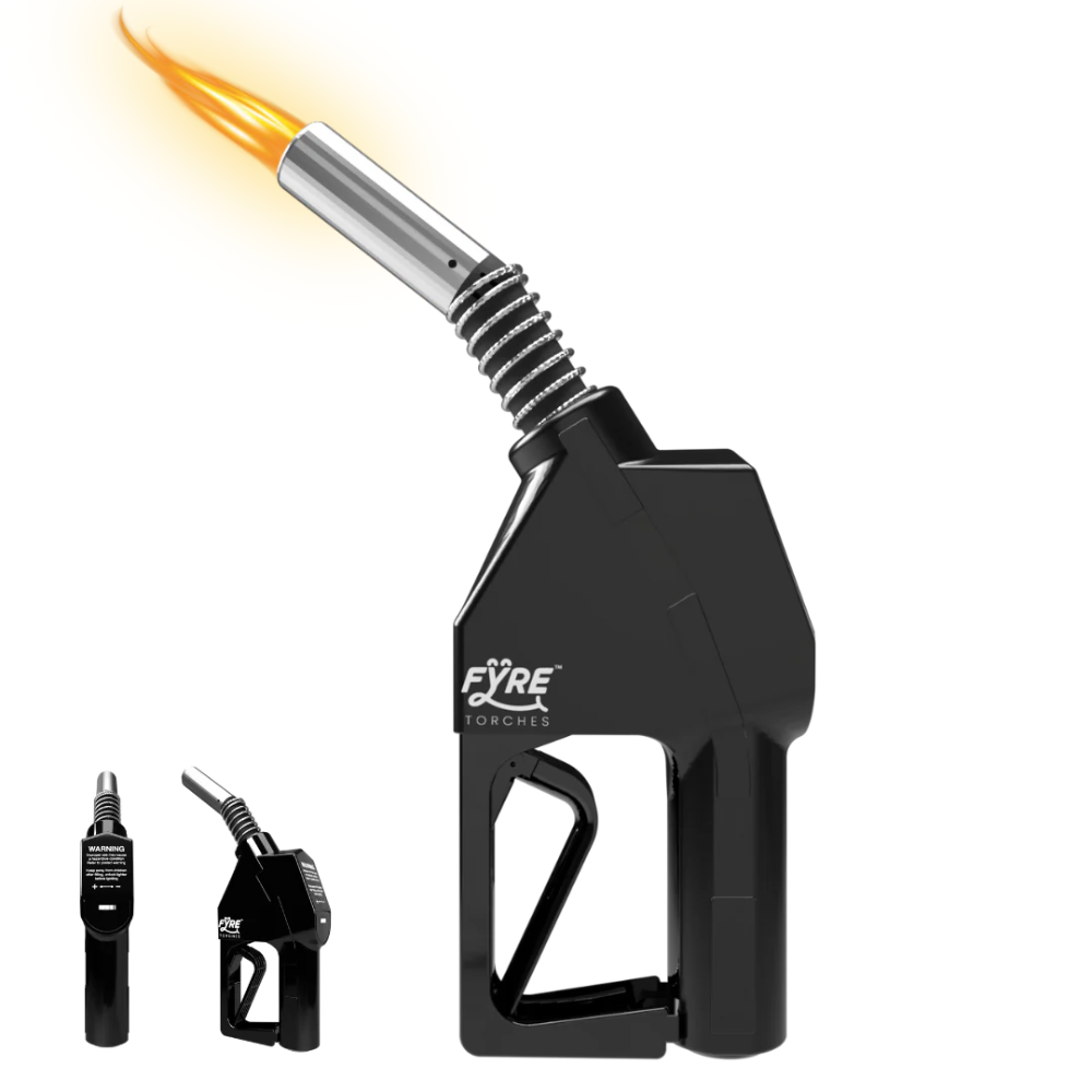 Smyle Labs Fyre “Gas Pump” Shaped Torch Refillable and Adjustable Flame - Black