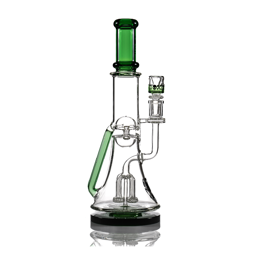 MKGlass (Water Pipe) TX40 Toxic Squid Perc Recycler Beaker - Green