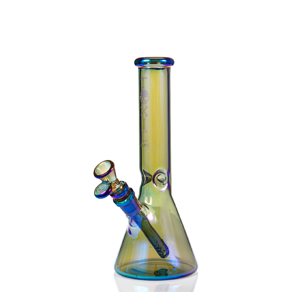 MKGlass (Water Pipe) TX98 10″ Electroplated Trophy Beaker - Smoke