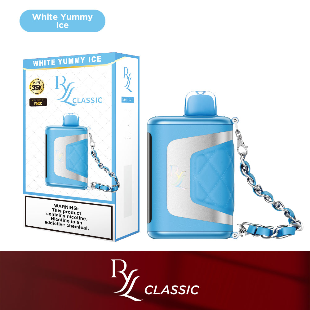 RYL Classic Disposable | 35000 Puff | 16.5mL | 50mg | MOQ 5 | White Yummy Ice with packaging