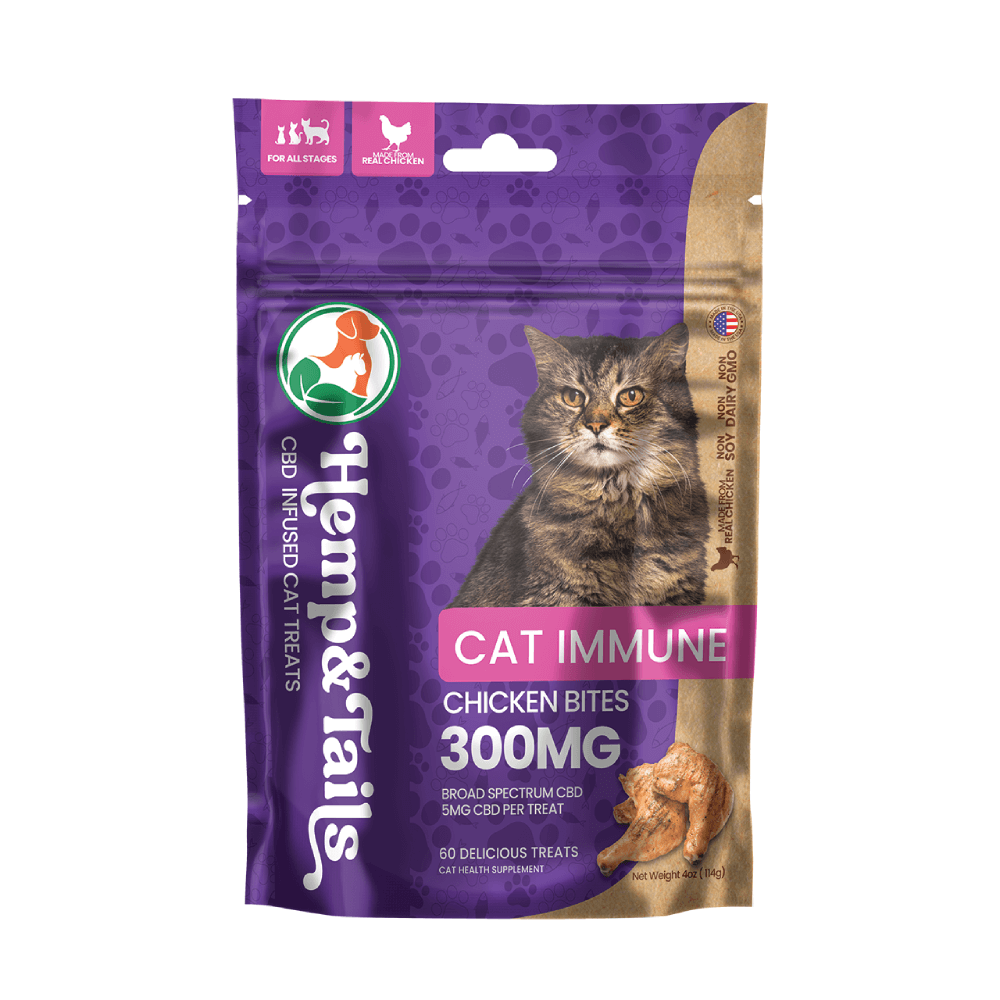 Hemp and Tails CBD Pet Treats - Chicken Bites Cat Immune(Cat Treats)