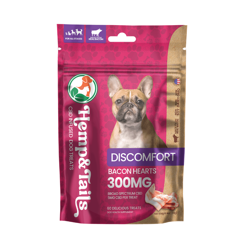 Hemp and Tails CBD Pet Treats - Bacon Hearts Discomfort(Dog Treats)