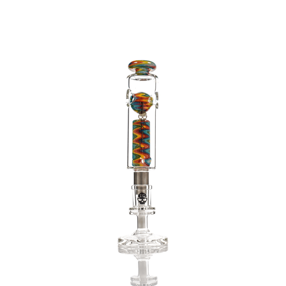 MKGlass (Nectar Collector) TXNC36 Toxic Spectrum Nectar Collector with Ceramic Screw Tip - Rainbow (Rasta)