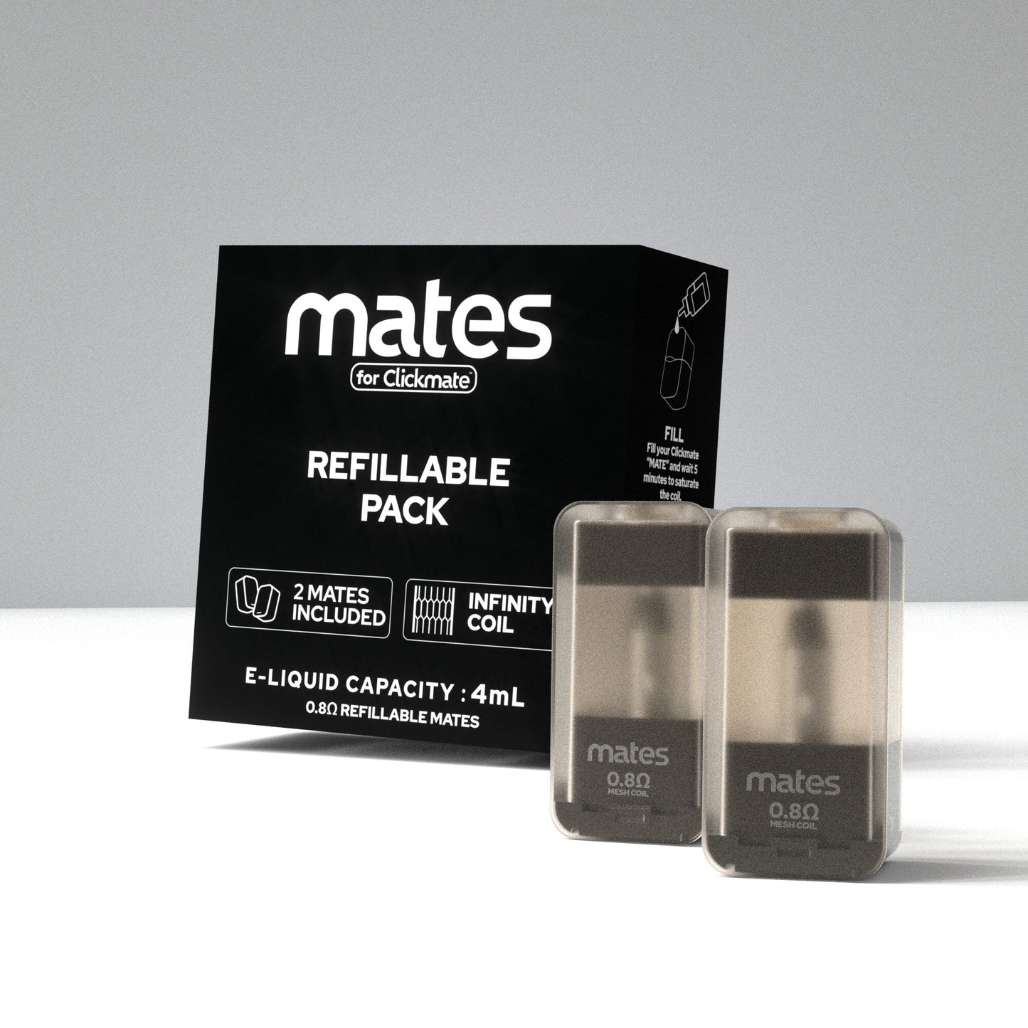 7Daze Clickmate Refillable MATES (2-Pack) with packaging
