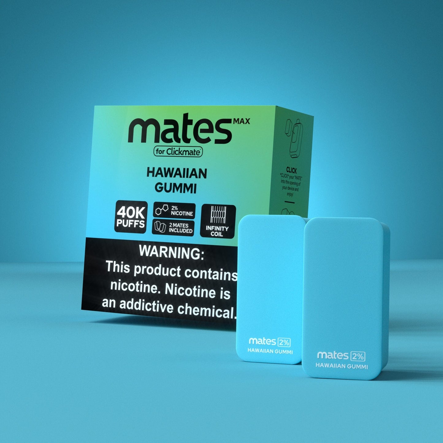 7Daze Clickmates | 5% Prefilled Mates MAX | (2-Pack) | Hawaiian Gummi with packaging
