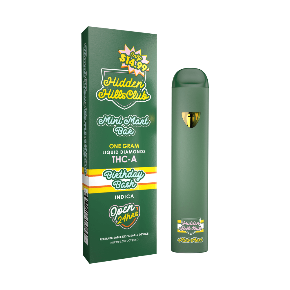 Hidden Hills (DispoDelta)(1g) Mini Mart Bar - Birthday Bash with packaging