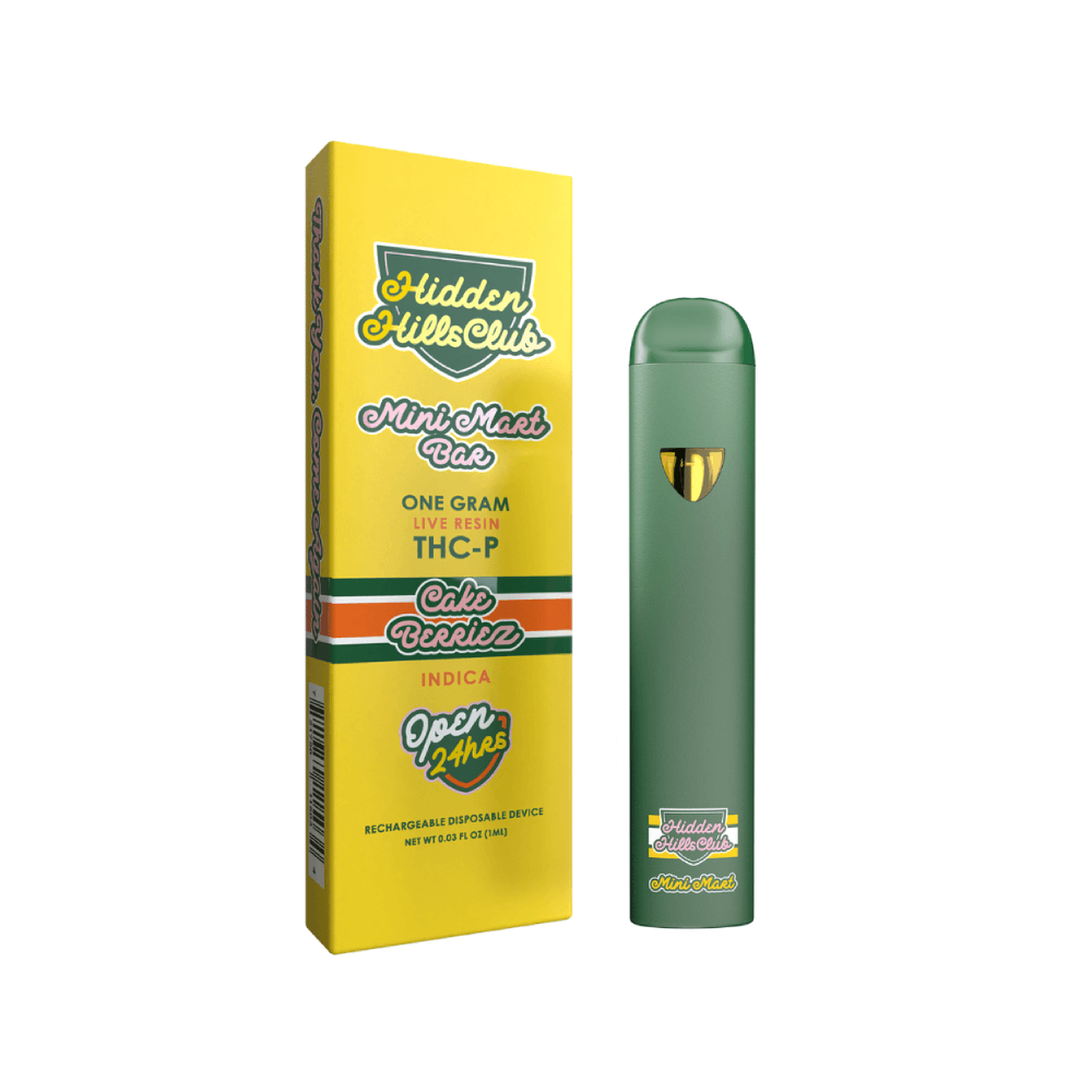 Hidden Hills (DispoDelta)(1g) Mini Mart Bar - Cake Berriez with packaging