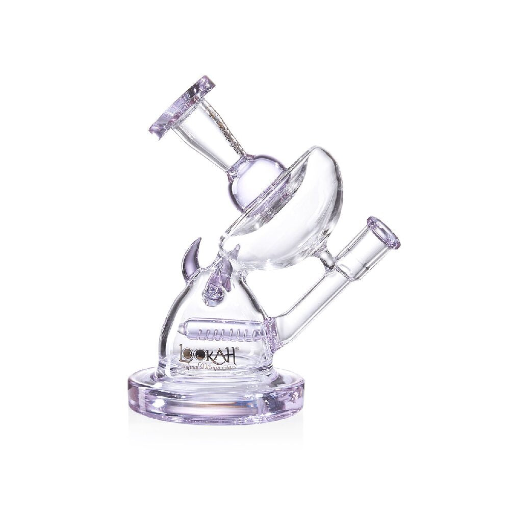 Lookah (Dab Rig) 7″ Mini Unique Recycler Water Pipe (WPC1001) - Purple