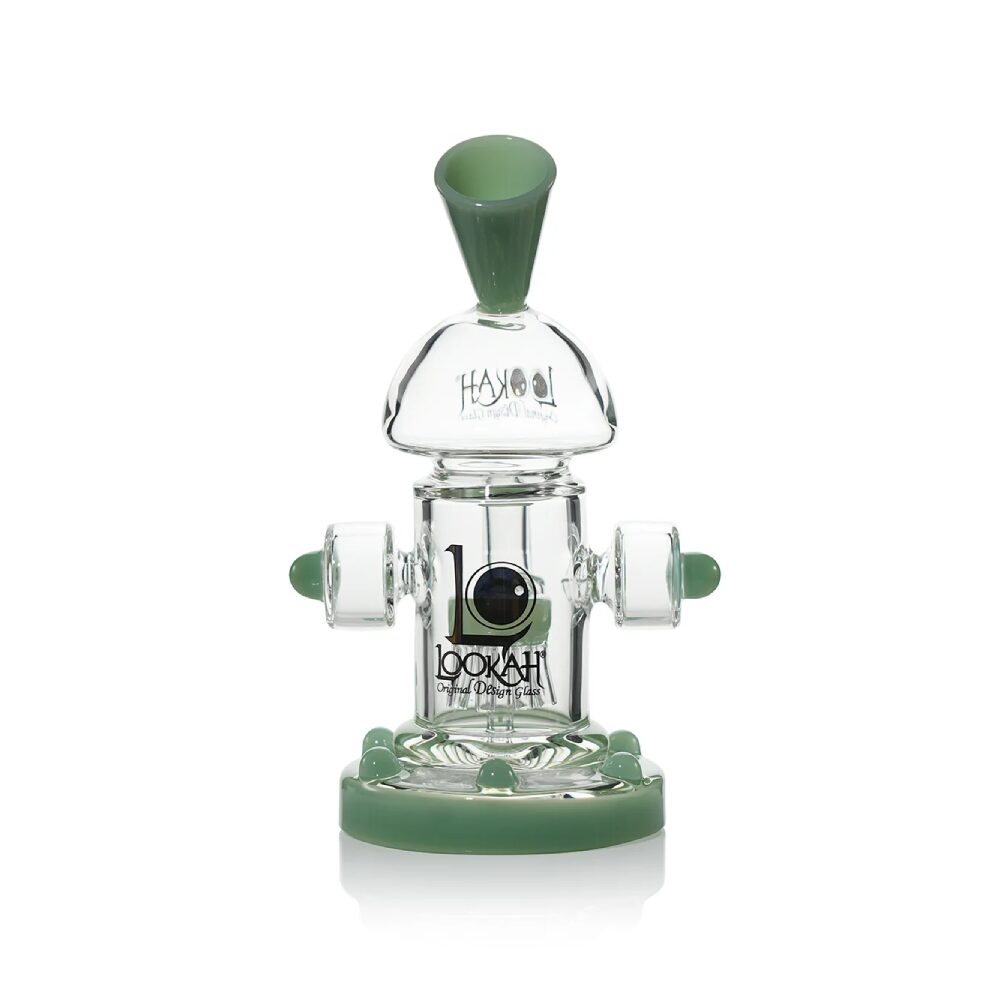 Lookah (Dab Rig) 8” Mini Recycler Percolator Steampunk Water Pipe (WPC1002) - Green