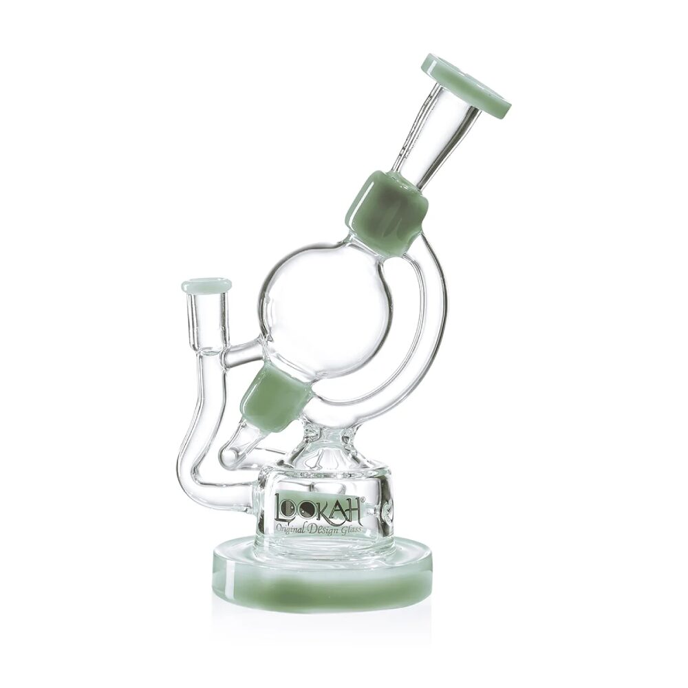 Lookah – Dab Rig 10” Recycler Unique Globe Water Pipe - Green