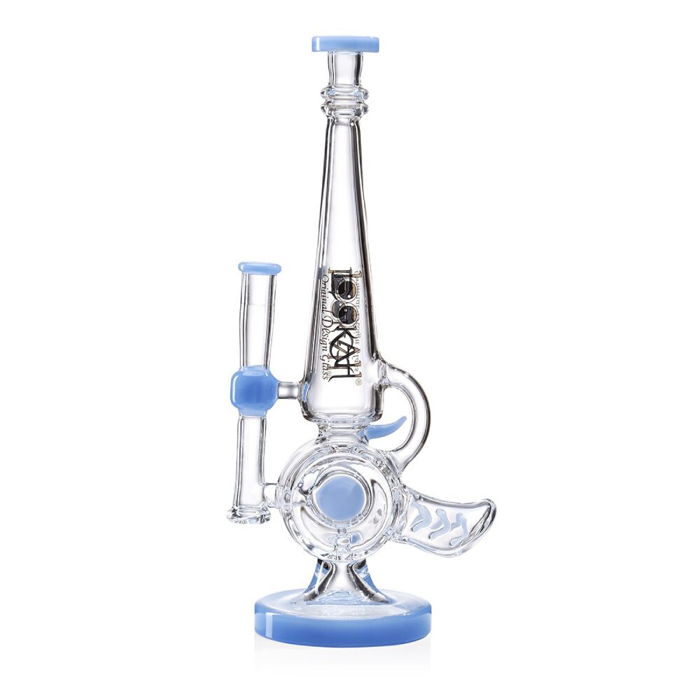Lookah – Dab Rig 13” Cool Recycler Gun Water Pipe - Blue