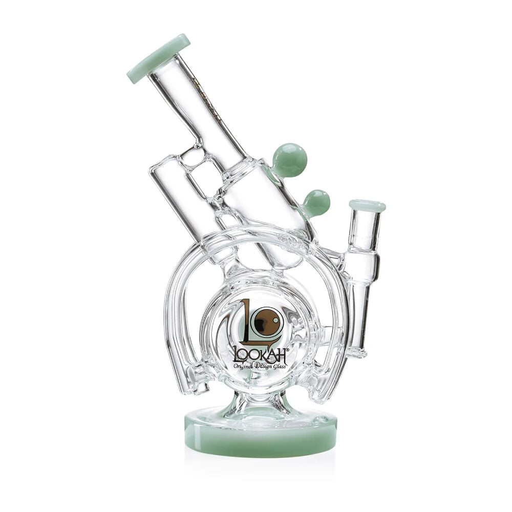 Lookah (Dab Rig) 14″ Recycler Orbital Double Chamber Water Pipe (WPC1016) - Green